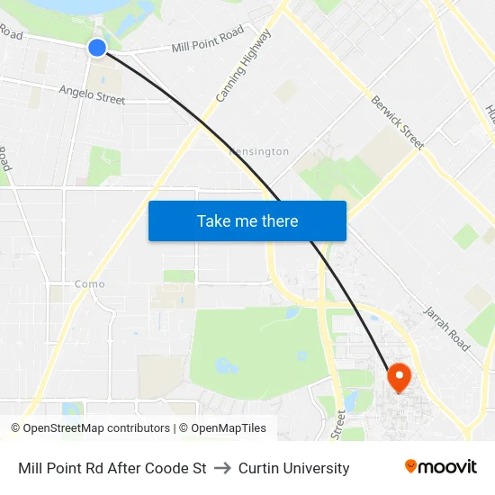 Mill Point Rd After Coode St to Curtin University map