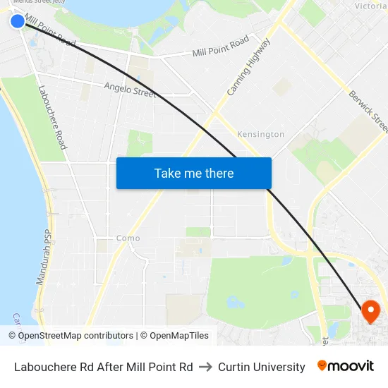 Labouchere Rd After Mill Point Rd to Curtin University map