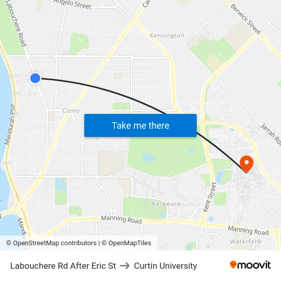 Labouchere Rd After Eric St to Curtin University map