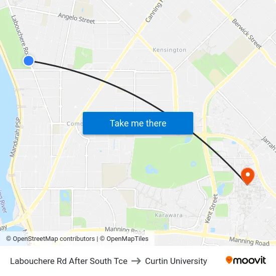 Labouchere Rd After South Tce to Curtin University map