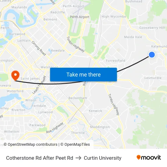 Cotherstone Rd After Peet Rd to Curtin University map