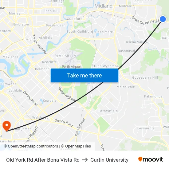 Old York Rd After Bona Vista Rd to Curtin University map