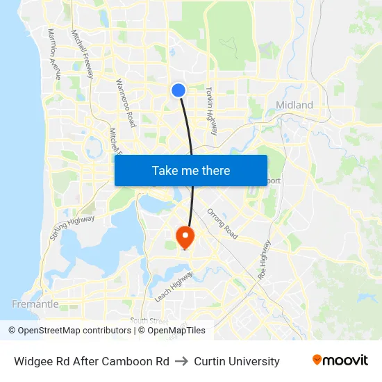 Widgee Rd After Camboon Rd to Curtin University map