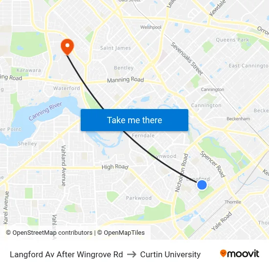 Langford Av After Wingrove Rd to Curtin University map