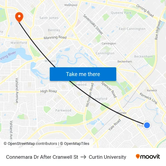 Connemara Dr After Cranwell St to Curtin University map