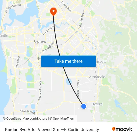 Kardan Bvd After Viewed Grn to Curtin University map