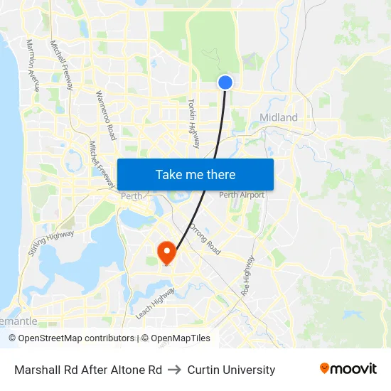 Marshall Rd After Altone Rd to Curtin University map