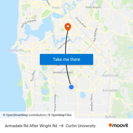 Armadale Rd After Wright Rd to Curtin University map