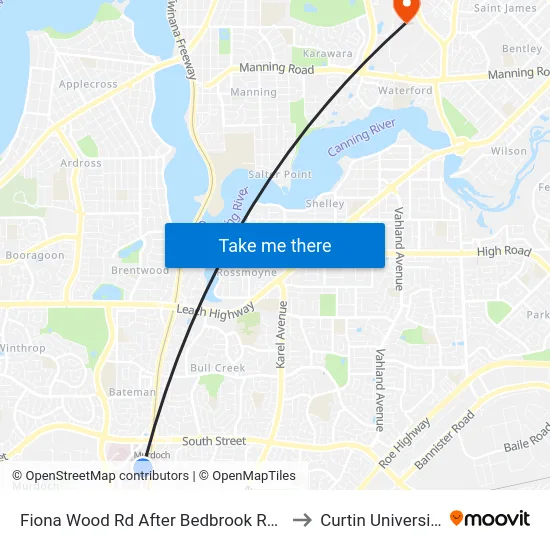 Fiona Wood Rd After Bedbrook Row to Curtin University map