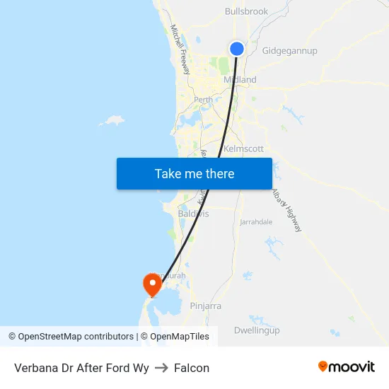 Verbana Dr After Ford Wy to Falcon map