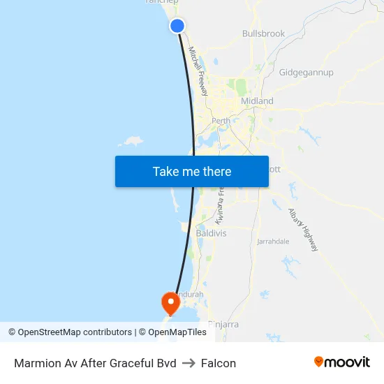 Marmion Av After Graceful Bvd to Falcon map