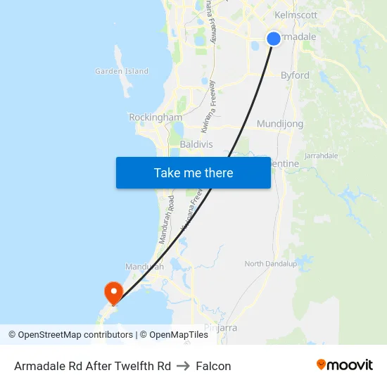 Armadale Rd After Twelfth Rd to Falcon map