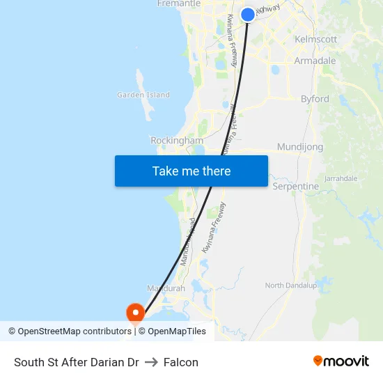 South St After Darian Dr to Falcon map