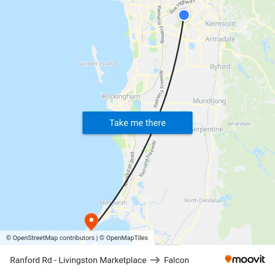 Ranford Rd - Livingston Marketplace to Falcon map