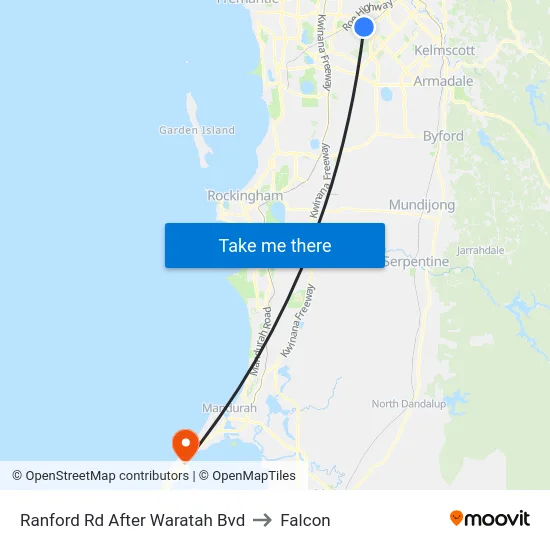 Ranford Rd After Waratah Bvd to Falcon map