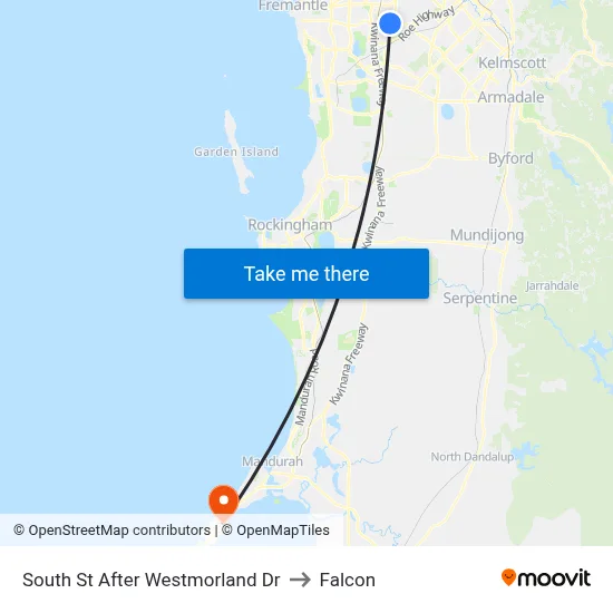 South St After Westmorland Dr to Falcon map