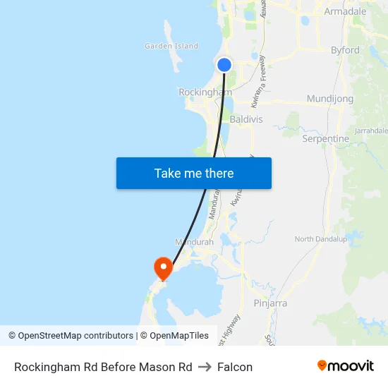 Rockingham Rd Before Mason Rd to Falcon map