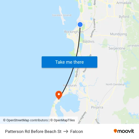 Patterson Rd Before Beach St to Falcon map