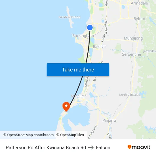 Patterson Rd After Kwinana Beach Rd to Falcon map