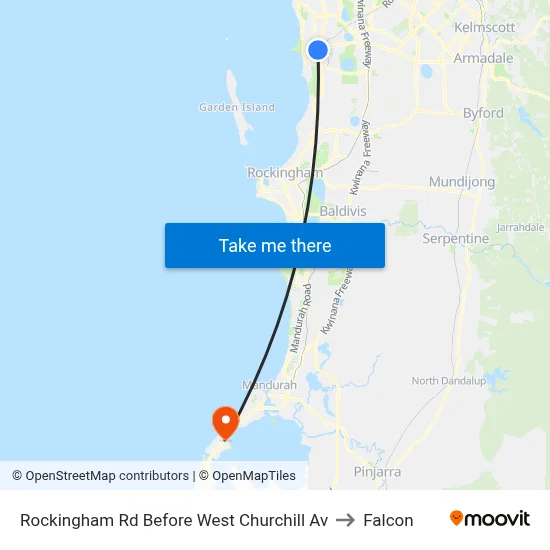 Rockingham Rd Before West Churchill Av to Falcon map