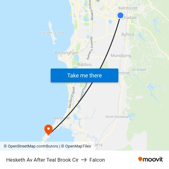 Hesketh Av After Teal Brook Cir to Falcon map