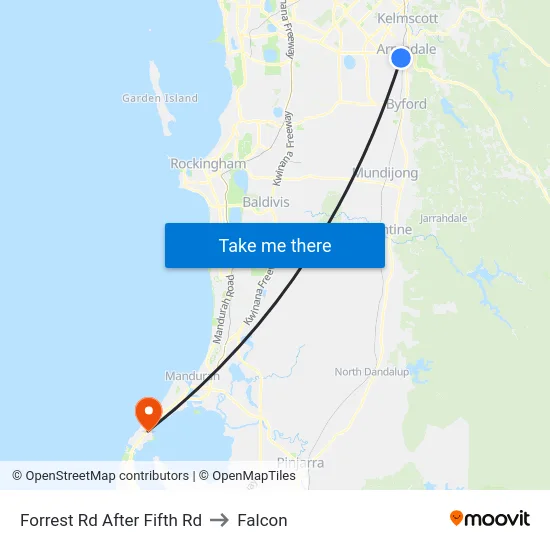 Forrest Rd After Fifth Rd to Falcon map