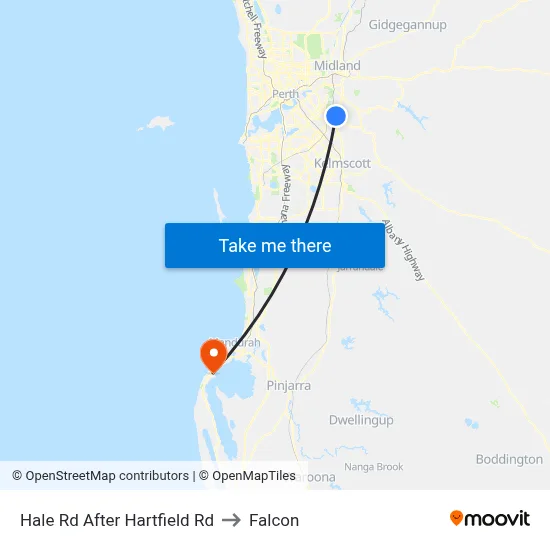 Hale Rd After Hartfield Rd to Falcon map