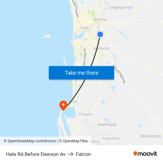 Hale Rd Before Dawson Av to Falcon map