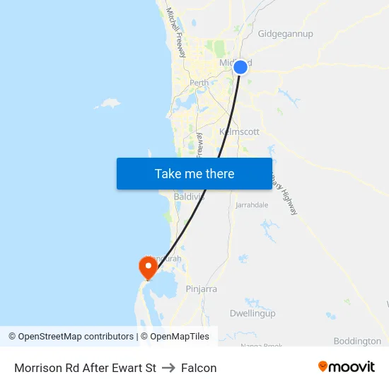 Morrison Rd After Ewart St to Falcon map