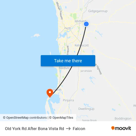 Old York Rd After Bona Vista Rd to Falcon map