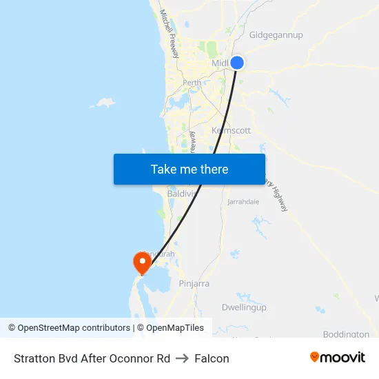 Stratton Bvd After Oconnor Rd to Falcon map