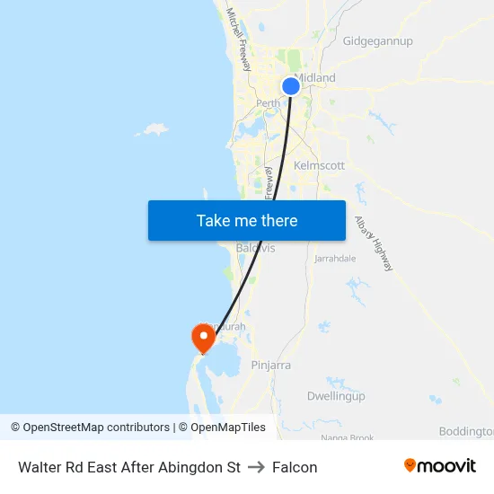 Walter Rd East After Abingdon St to Falcon map