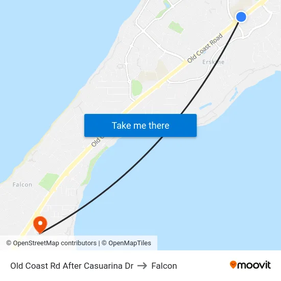 Old Coast Rd After Casuarina Dr to Falcon map
