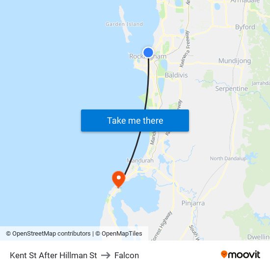 Kent St After Hillman St to Falcon map