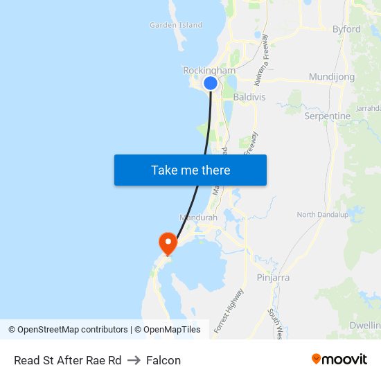 Read St After Rae Rd to Falcon map