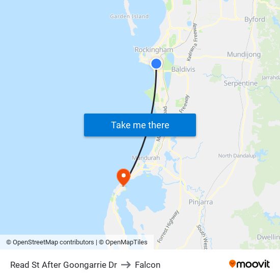 Read St After Goongarrie Dr to Falcon map