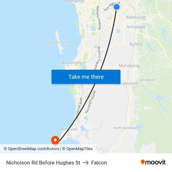 Nicholson Rd Before Hughes St to Falcon map