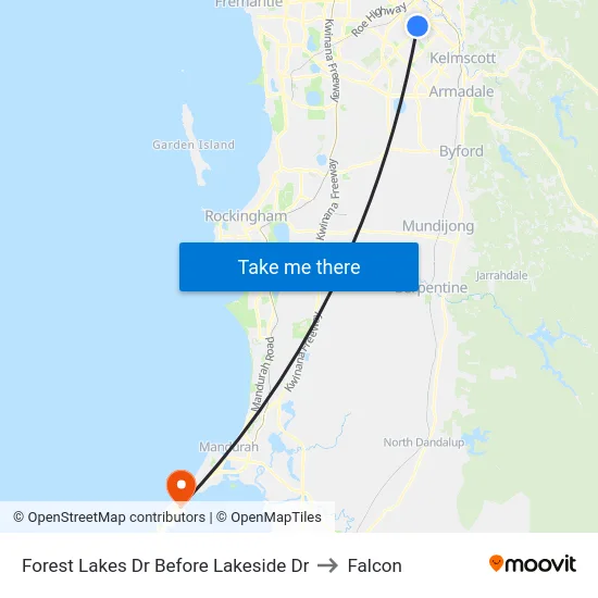Forest Lakes Dr Before Lakeside Dr to Falcon map