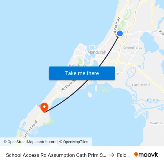 School Access Rd Assumption Cath Prim Sch to Falcon map