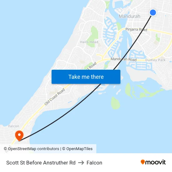 Scott St Before Anstruther Rd to Falcon map