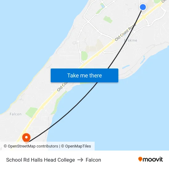 School Rd Halls Head College to Falcon map