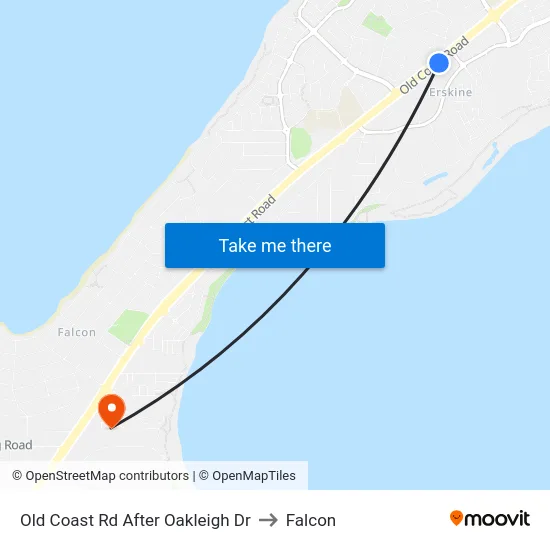 Old Coast Rd After Oakleigh Dr to Falcon map