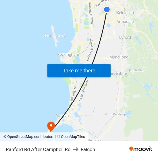 Ranford Rd After Campbell Rd to Falcon map