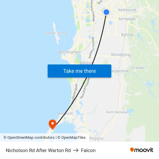 Nicholson Rd After Warton Rd to Falcon map