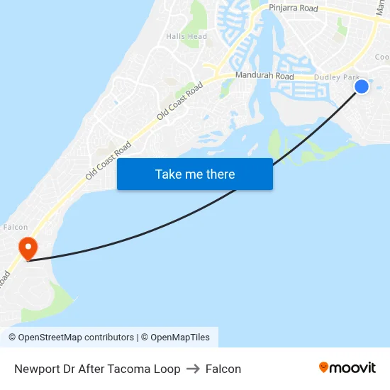 Newport Dr After Tacoma Loop to Falcon map