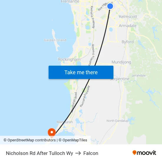 Nicholson Rd After Tulloch Wy to Falcon map