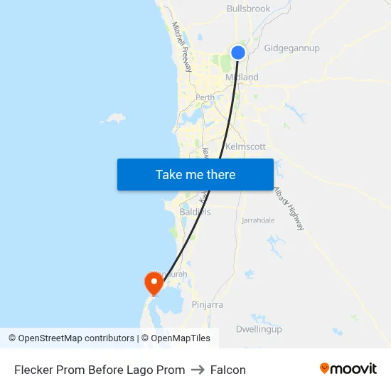Flecker Prom Before Lago Prom to Falcon map