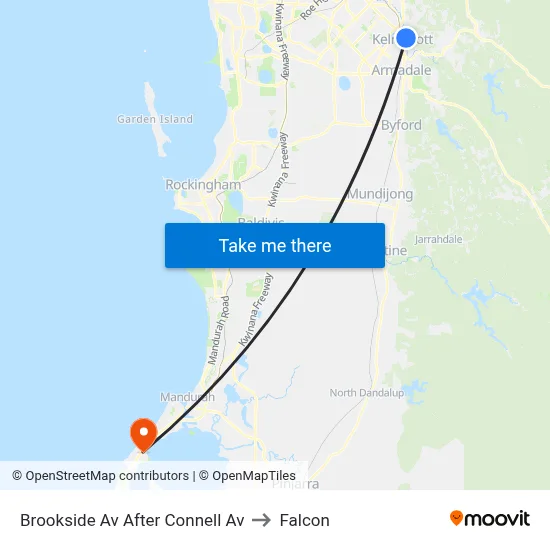Brookside Av After Connell Av to Falcon map