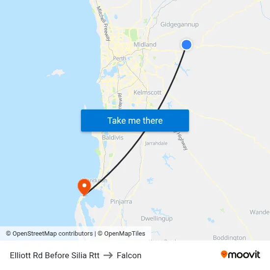 Elliott Rd Before Silia Rtt to Falcon map