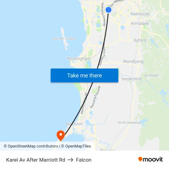 Karel Av After Marriott Rd to Falcon map